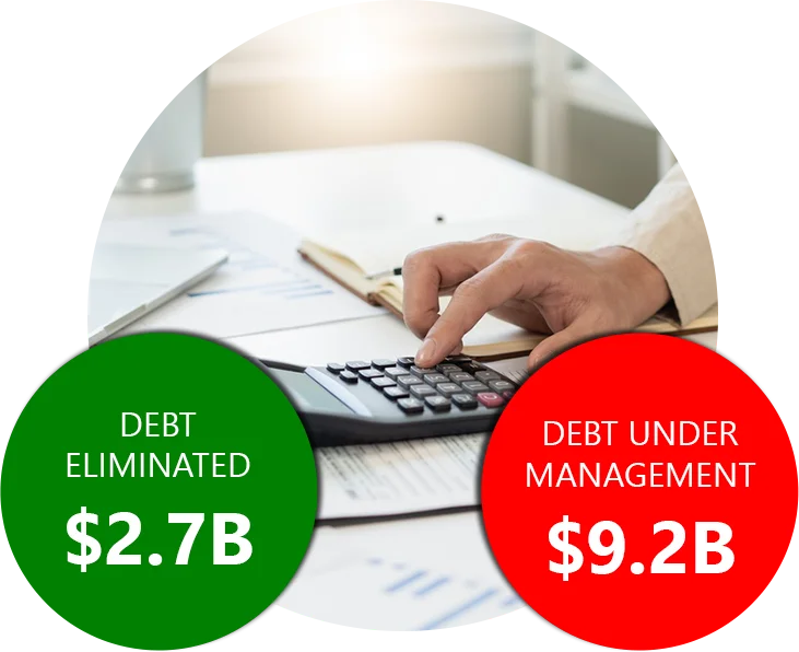 debt eliminated debt under management side img